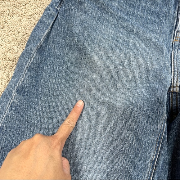 Quince Organic Cotton Comfort Stretch High Rise Crop Wide Leg Jeans Size 29 - Picture 15 of 16